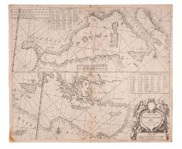 Doncker (Henrick) Four sea charts: the English Channel; Mediterranean Sea; Baltic Sea; the French...