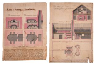 Architecture.- Swedish School (18th and 19th century) Collection of over 50 architectural drawing...