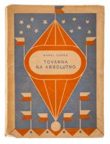 Čapek (Karel) Továrna na absolutno. [The Absolute at Large], , first edition, Brno, Polygrafie, 1...