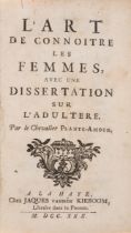 Bruys (Francois) L'Art de Connoitre les Femmes, avec une Dissertation sur l'Adultere, first editi...