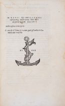 Quintilianus (Marcus Fabius) Institutionum Oratoriarum Libri XII, second Aldine edition, [Venice]...