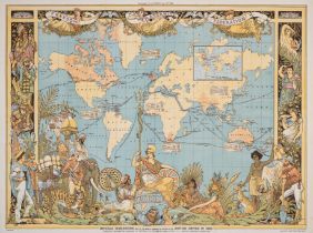 World.- Crane (Walter) Imperial Federation, Map of the World showing the extent of the British Em...