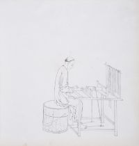 Chinese Export School (19th century) An album with 118 fine original drawings of traditional trad...