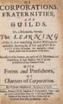 Sheppard (William) Of Corporations, Fraternities, and Guilds, first edition, Printed for H. Twyfo...