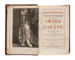 Ashmole (Elias) The Institution, Laws & Ceremonies of the most Noble Order of the Garter, second ...