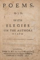 Donne (John) Poems by J.D. with Elegies on the Authors Death, first edition, M[iles]. F[lesher]. ...