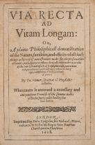 Health and nutrition.- Venner (Tobias) Via Recta ad Vitam Longam, 2 parts in 1, Imprinted by Feli...