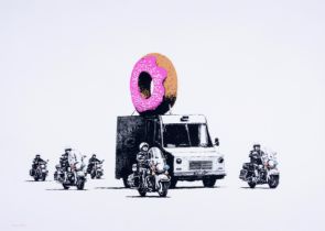 Banksy (b.1974) Donuts (Strawberry) (Signed)