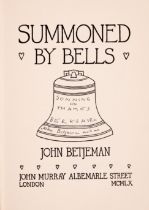 Betjeman (John) Summoned by Bells, first trade edition, signed by the author "Sonning on Thames B...