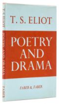 Eliot (T.S.) Poetry and Drama, first edition, signed by the author, 1951.