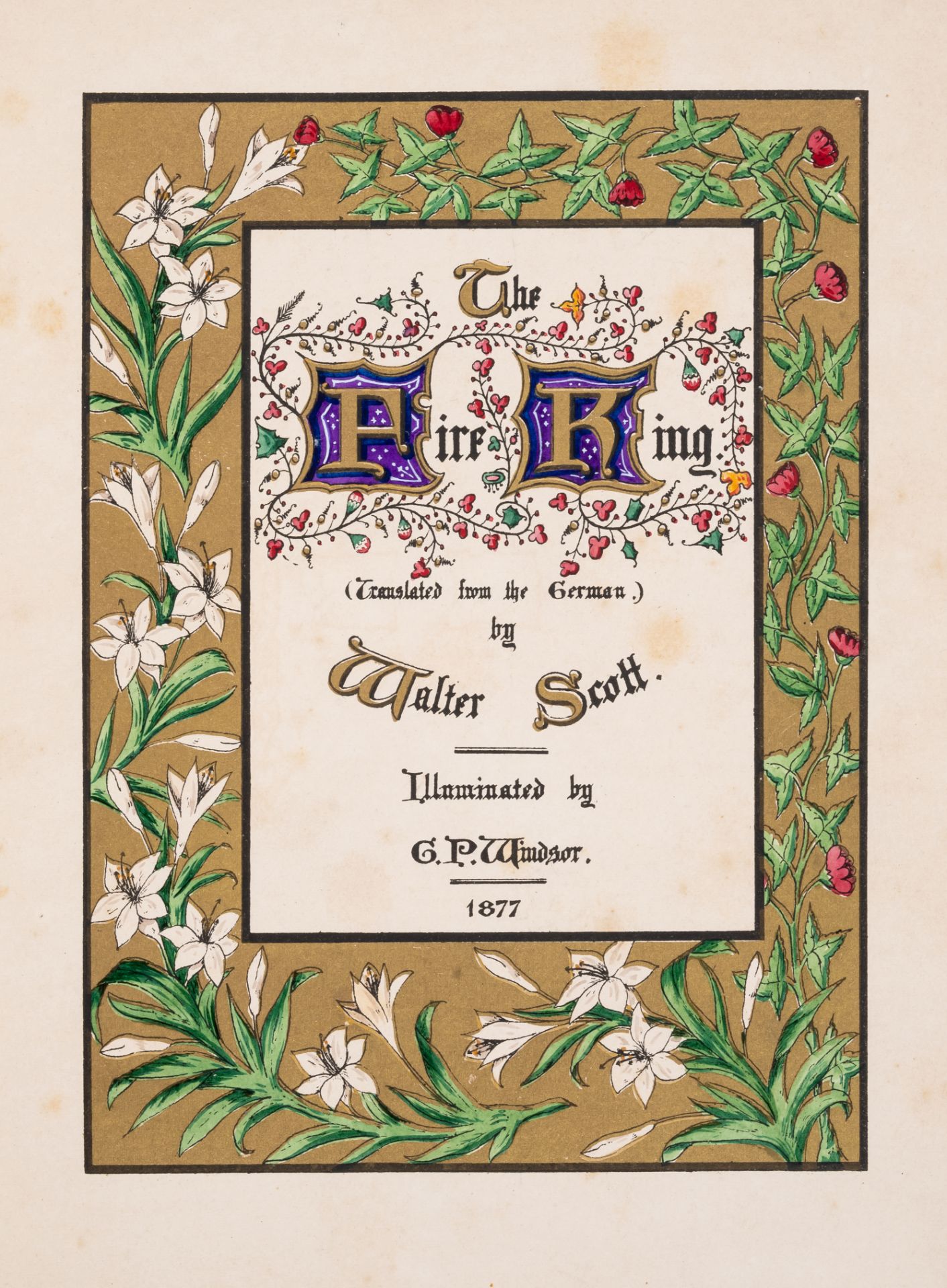 Shillito (Edward) New & Original Poems..., some leaves printed in gold, Hull, E.Shillito, [c.1860...