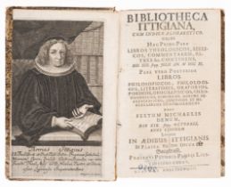 Library catalogues.- Bibles.- Ittig (Thomas) Bibliotheca Ittigiana, cum indice alphabetico, cujus...