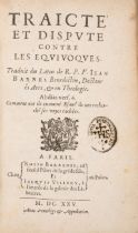 Controversial English Benedictine.- Barnes (John) Traicté et dispvte contre les eqvivoqves, first...