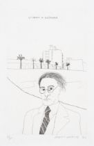 David Hockney (b.1937) Portrait of Cavafy in Alexandria, from Illustrations for Fourteen Poems fr...