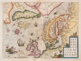 North Atlantic.- Ortelius (Abraham) Septentrionalium Regionum Descrip., engraved map, [c. 1571]