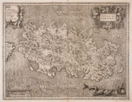 Italy.- Southern Europe.- Magini (Giovanni Antonio) Isola di Sardegna, engraving, [c. 1620]; and ...