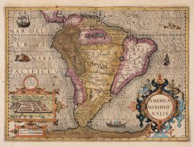 South America.- Hondius (Jodocus) America Meridionalis, engraved map, [c. 1610]