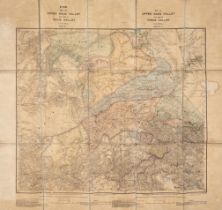 India.- Survey of India Offices Revised Map of the Upper Oxus Valley with part of Indus Valley, 1884