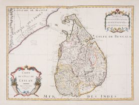 Asia.- De L'Isle (Guillaume) Carte de l'Isle de Ceylan, engraved map, 1700; and two maps of Centr...