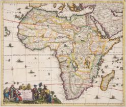 Africa.- Danckerts (Justus) Totius Africae Accuratissima Tabula, engraved map, [c.1690]