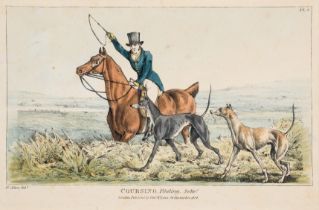 Alken (Henry) [Coursing], a set of 6 hand-coloured etched plates, 1824.