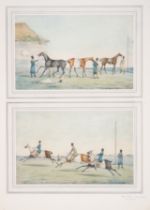 [Alken (Henry, follower of)] [Horse Racing], series of 4 watercolours on 2 leaves, n.d (2).