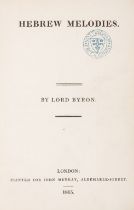 Byron (George Gordon Noel, Lord) Hebrew Melodies, first edition, Printed for John Murray, 1815; a...