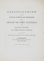 Steam Engines.- Watt (James) Specification of an Invention of Certain New Improvements upon Steam...