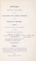 Byroniana.- [Colton (Charles Caleb)] Remarks Critical and Moral on the Talents of Lord Byron, and...