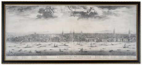 London.- Kip (Johannes) A Prospect of Westminster, engraved panorama, [circa 1720]