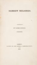 Byron (George Gordon Noel, Lord) Hebrew Melodies, first edition, first issue, , Printed for John ...