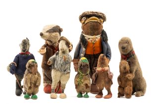 Grahame (Kenneth).- A collection of 9 stuffed toys after E.H. Shepard's illustrations for Wind in...