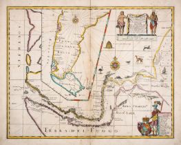 Voyages.- Thornton (John) A New Mapp of Magellan Straights Discovered by Capp: John Narbrough, 1700