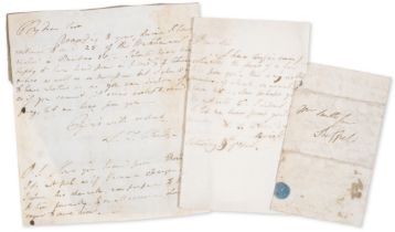 Coleridge (Samuel Taylor) 3 Autograph Letters signed to "Mr Smith Jun Sheffield", [1796], concern...