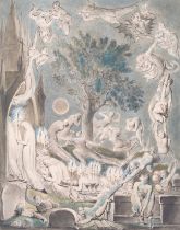 Blake (William).- William Blake's Watercolour Inventions in Illustration of The Grave by Robert B...