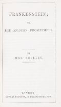 Shelley (Mary Wollstonecraft) Frankenstein; or, The Modern Prometheus, "Parlour Library, vol. CXL...