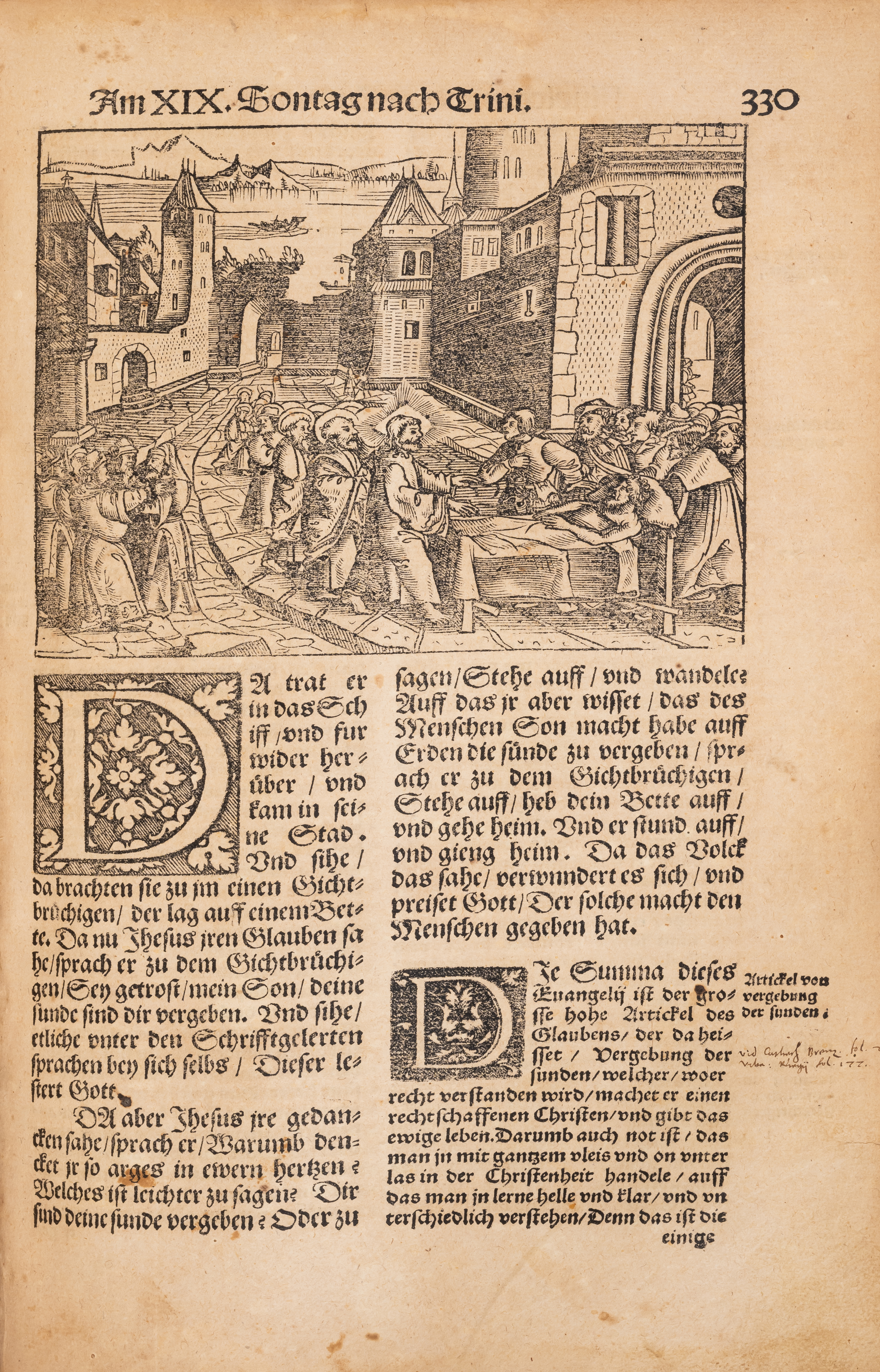 Luther (Martin) Auslegung der Evangelien an den fürnemesten festen im gantzen jar geprediget, 2 p...