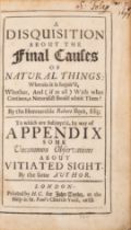 Boyle (Robert) A Disquisition about the Final Causes of Natural Things, first edition, second iss...