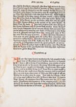 Caxton (William).- Original Leaf (An) from the Polycronicon printed by William Caxton at Westmins...