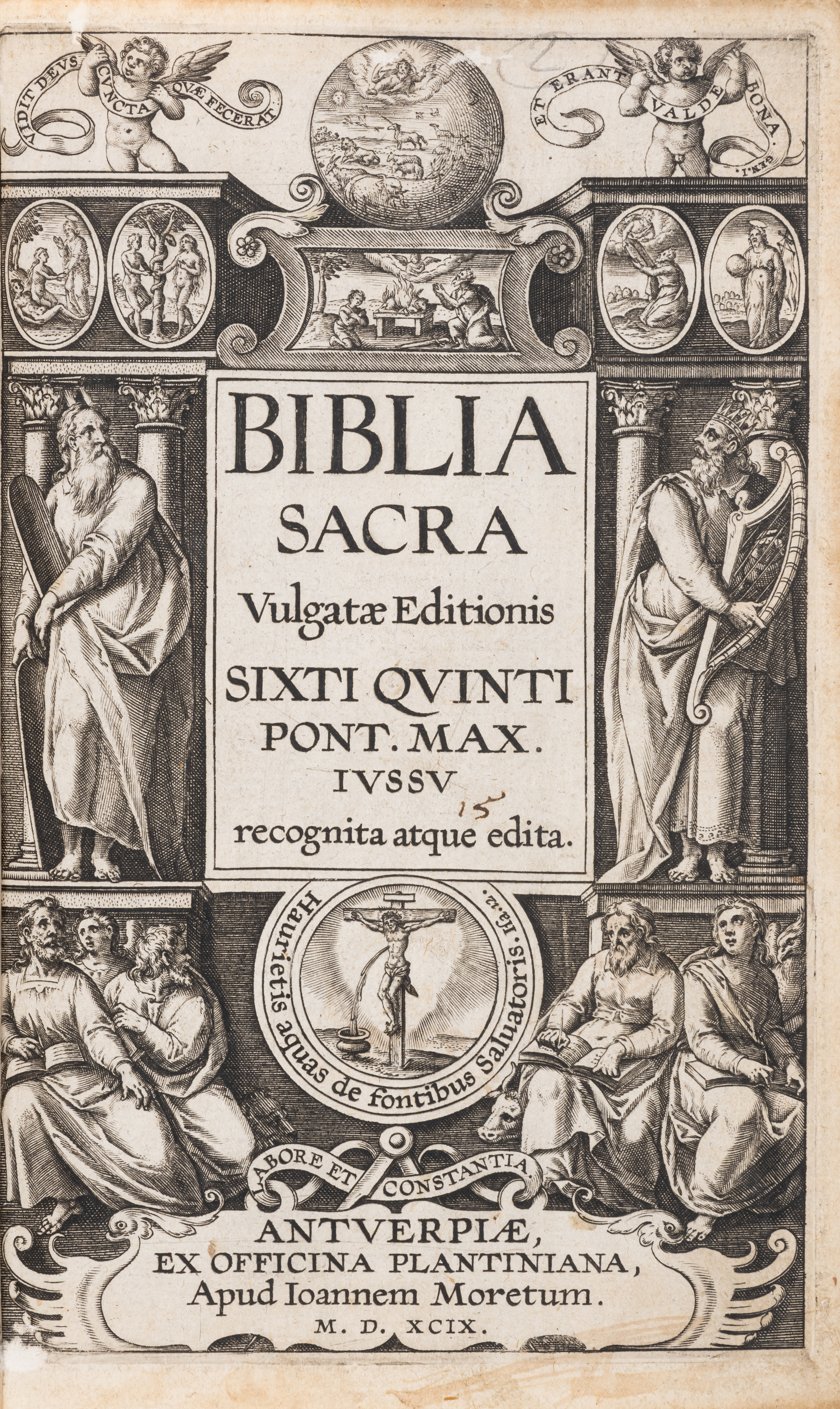 Bible, Latin.- Biblia sacra vulgatæ editionis Sixti Quinti Pont. Max. iussu recognita atque edita...