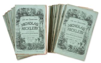 Dickens (Charles) The Life and Adventures of Nicholas Nickleby, first edition in the original mon...