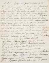 Coleridge (Samuel Taylor) Letter to his brother Rev George Coleridge, [c. 1790], long and convers...