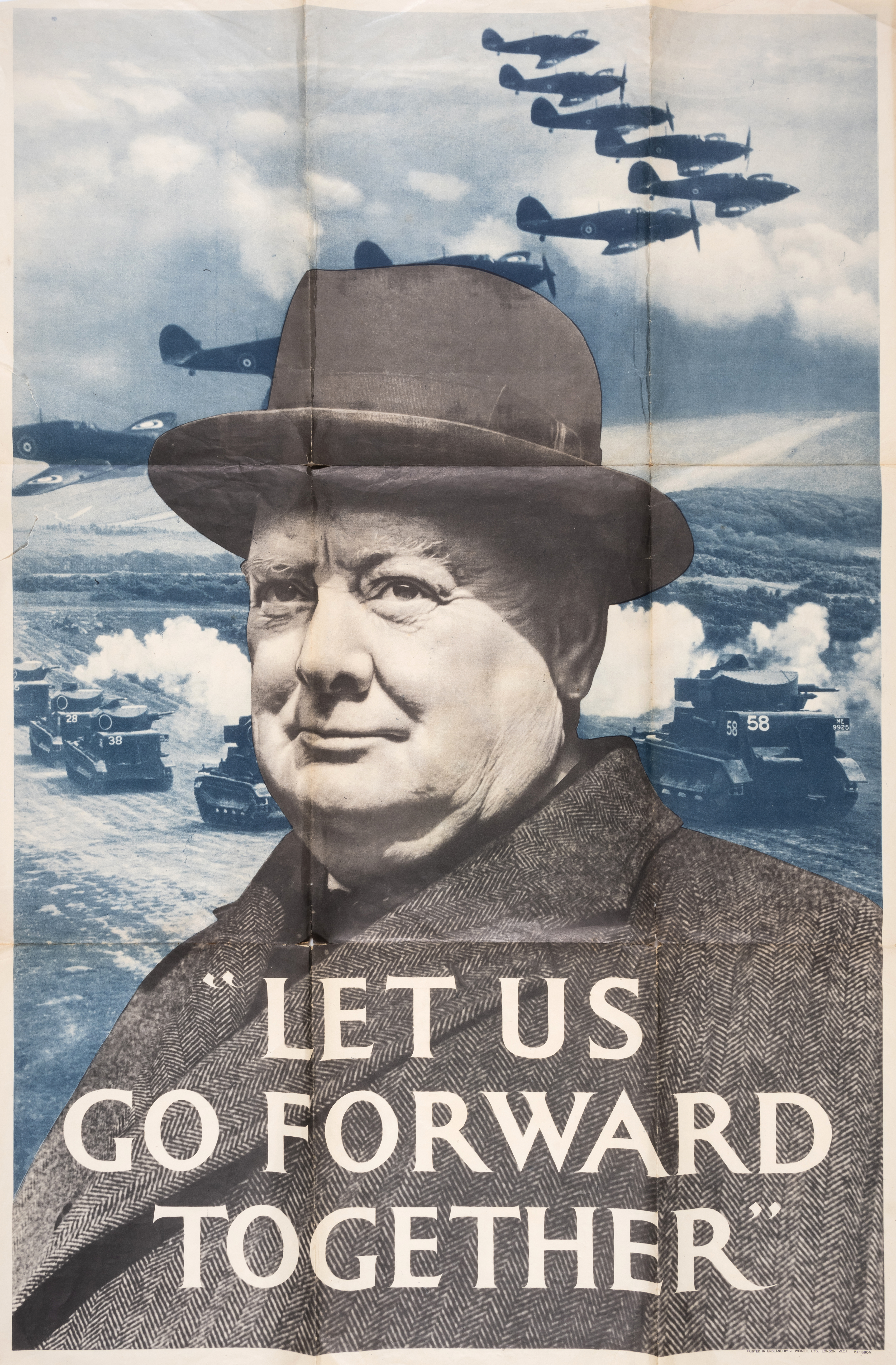 Churchill (Sir Winston Spencer).- "Let Us Go Forward Together", His Majesty's Stationery Office, ...