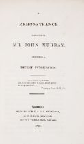 Byroniana.- [?Todd (Henry John)], "Oxoniensis". A Remonstrance addressed to Mr. John Murray, Resp...