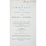 Economics.- Smith (Adam) An Inquiry into the Nature and Causes of the Wealth of Nations, 3 vol., ...