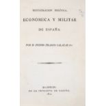 Salazar (Pedro Franco) Restauracion Politica, Economica y Militar de España, first edition, Madri...