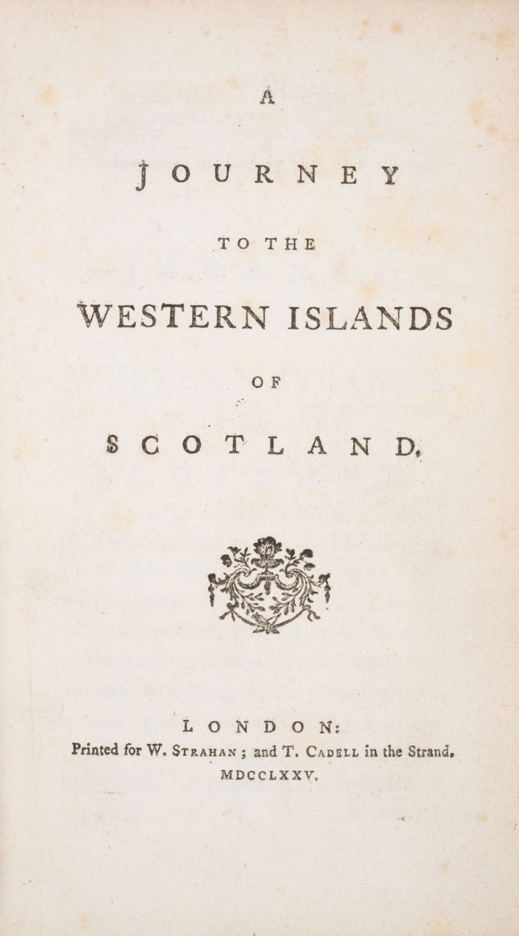 Britain.- Johnson (Samuel) A Journey to the Western Islands of Scotland, first edition, 1775 & ot... - Bild 2 aus 2