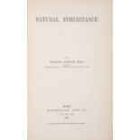 Galton (Francis) Natural Inheritance, first edition, Macmillian and Co., 1889.