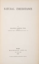 Galton (Francis) Natural Inheritance, first edition, Macmillian and Co., 1889.