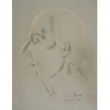 Kramer (Jacob) Frederick Delius (1862-1934), a portrait of the composer, coloured chalks, [c. 1932]